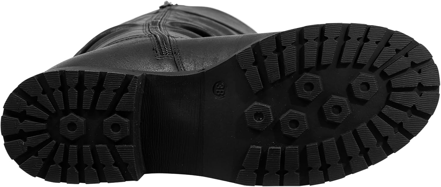 SheSole Knee High Boots Women Wide Calf with Decorative Buckle – Hidden Stretch Panel Riding Boots with Side Zipper, Chunky Low Heel & Round Toe – Stylish & Comfortable - Image 5