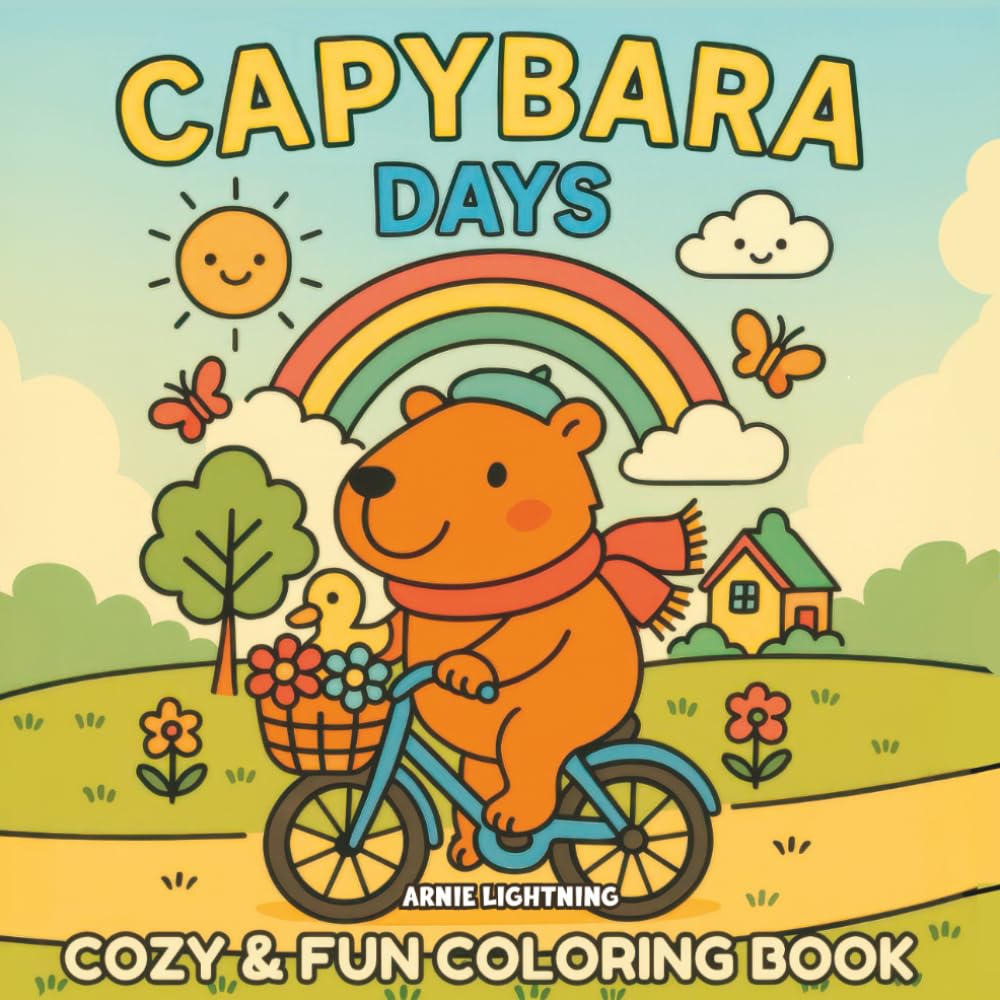 Capybara Days: A Cozy and Fun Coloring Adventure with the World’s Cutest Giant Rodent – Relaxing and Wholesome Capybara Scenes for Kids