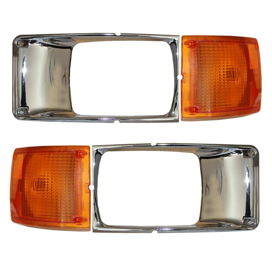 Amazon.com: NIUPARTS Headlight Lamp Bezel Chrome Pair and