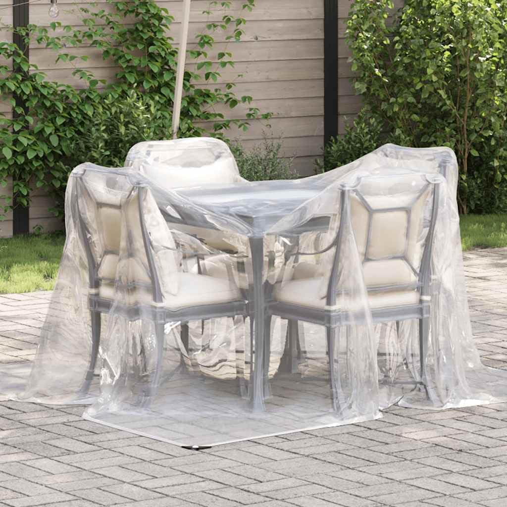 Bâche transparente 2 x 2 m en polyéthylène avec œillets pour jardin et extérieur