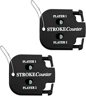 Jagowa 2PCS Mini Golf Score Counter Clicker with Dial Resetting Stroke Counter Portable Mini Golf Shot Counter with Key Chain