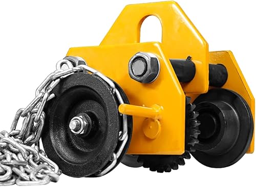 XWZ Carrito de cadena manual de doble eje con capacidad de 4409 libras carretilla resistente con cadena de hierro de 10 pies ancho ajustable de 39 a