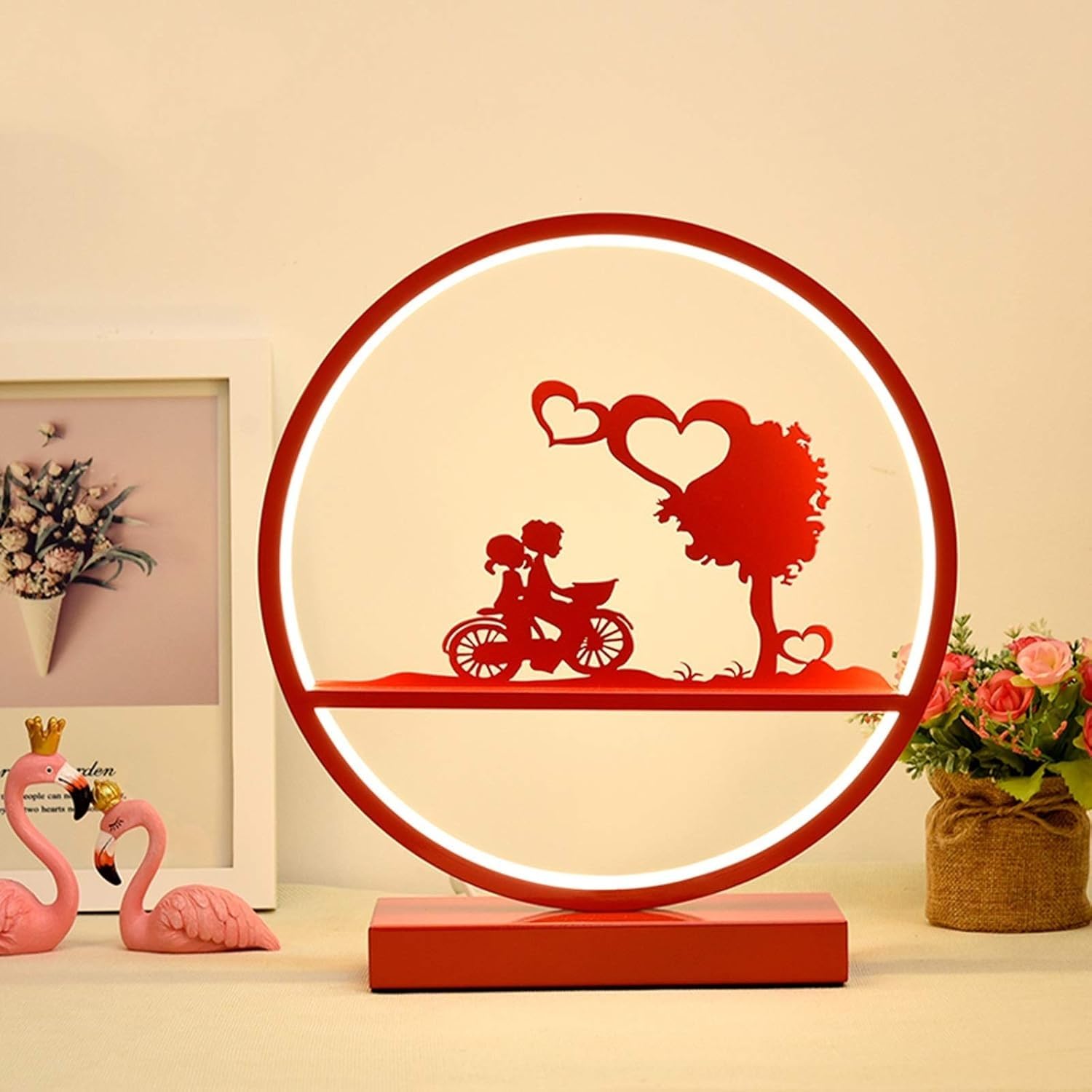 DFAEEKIYO Desk Lamp Modern Dimmable Romantic Swan Table Lamps Bedside Light LED Bedroom Living Room Nightstand Wedding Decoration