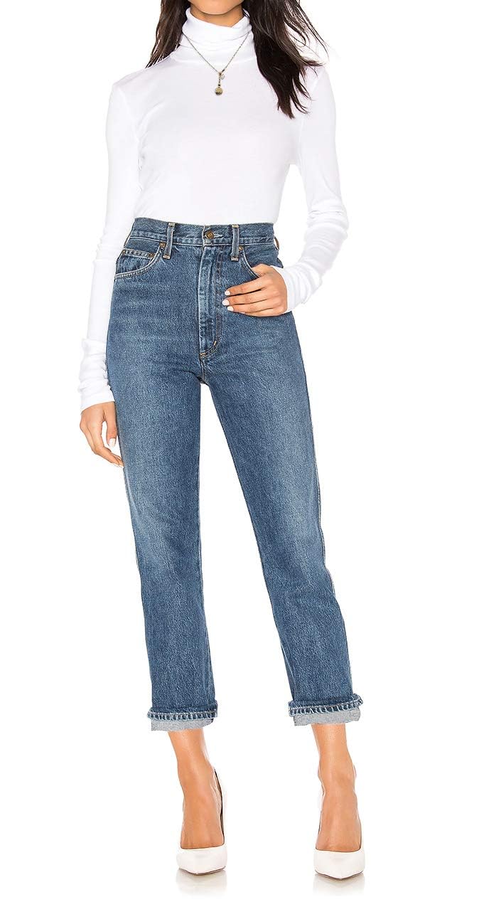 STARBILD T-Shirt Maglia Maglietta a Manica Lunga Dolcevita da Donna Basic Tshirt Ladies Tunica Slim-Fit Camicia Camicette a Maniche Lunghe Donna Top S-XXL
