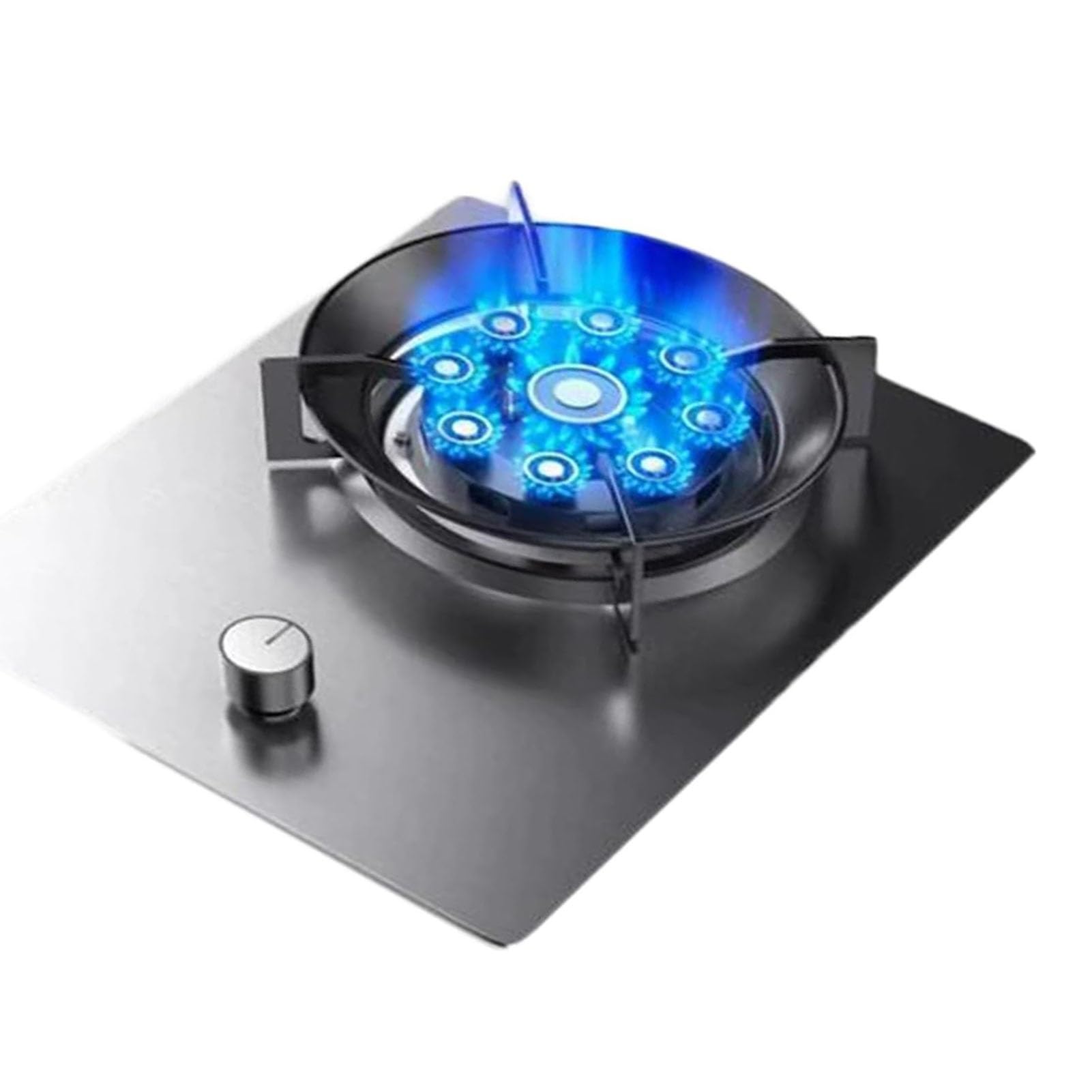 THEGA Cocina De Gas De 1 Quemador, 8,5 KW, De Acero Inoxidable, para Interiores, con Conversión De Gas/LP, con Protección contra Incendios, Ideal para Cocinas Domésticas(LPG)