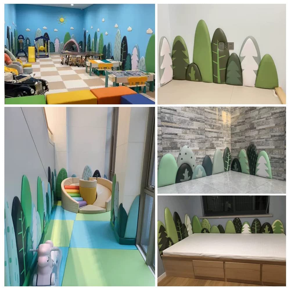 3D Anti-Collision Wall Stickers 11-częściowy zestaw antykolizyjnych naklejek ściennych 3D dla dzieci pokój dziecięcy tatami nocna PU samoprzylepna płyta ścienna Mata ścienna, Trwała | łatwa do czyszcz