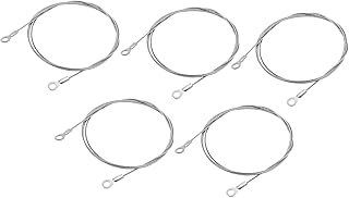 M METERXITY 1.5mmx100cm Lanyard Security Cable Ropes 10pcs, Apply to Outdoors (304 Stainless Steel, Silver)