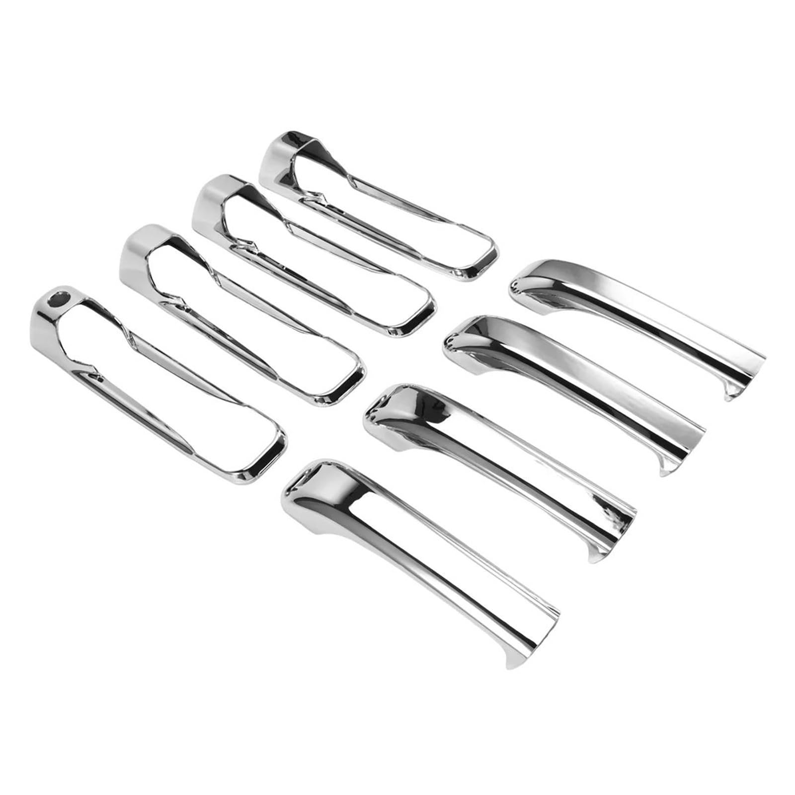 Yytemd One Color Exterior Door Handle With Cap Replacement For Ram 1500 2017-2010 Chrome Chrome