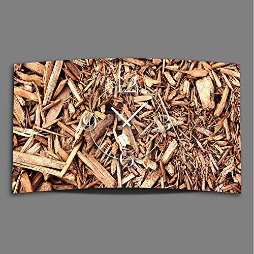 Dixtime 3DS-0298 zegar ścienny z naturalnego drewna gałązki, nowoczesny design, cichy, bez tykania
