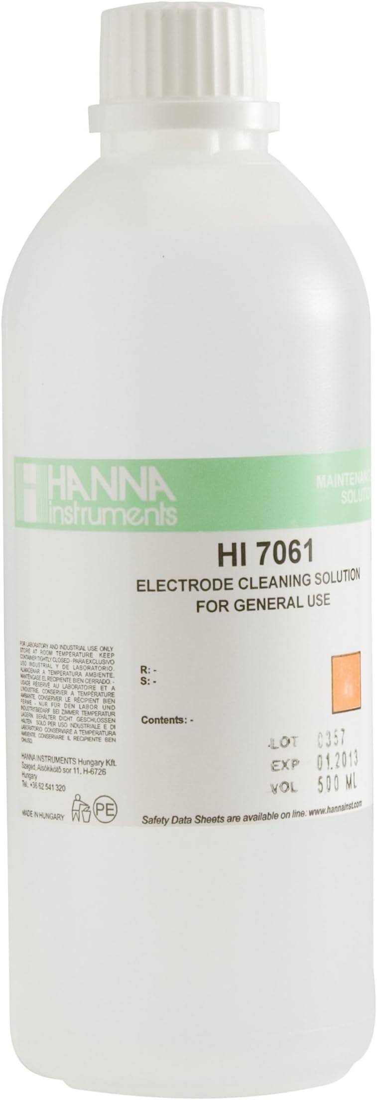 HI7061L General Purpose Electrode Cleaning Solution, 500mL Bottle