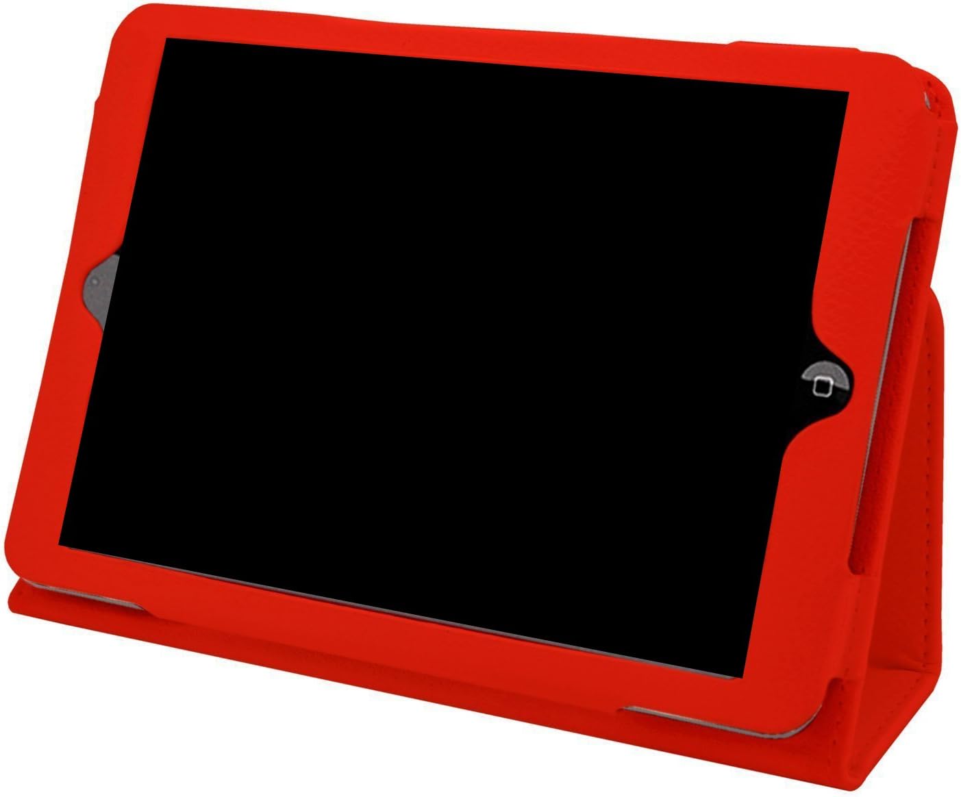 SAMRICK - Apple iPad Mini & iPad Mini Retina Display - Textured Multi Function Multi Angle Executive Specially Designed Leather Book Wallet Stand Case - Red