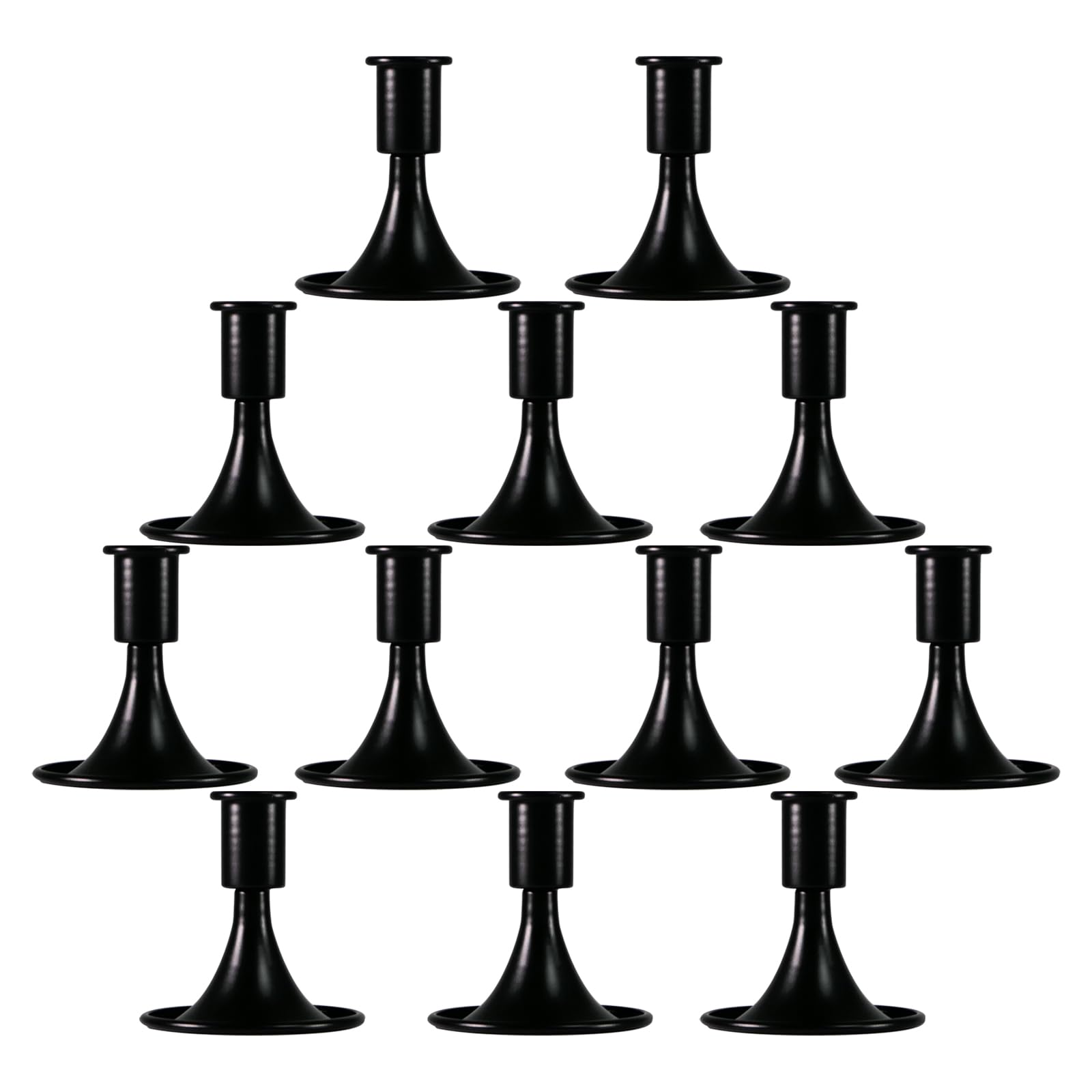 Losyslnt Black Candlestick Holders, Decorative Taper Candle Holders for Home Decor, Table Centerpiece, Wedding Reception, Candle Stick Holder (12)
