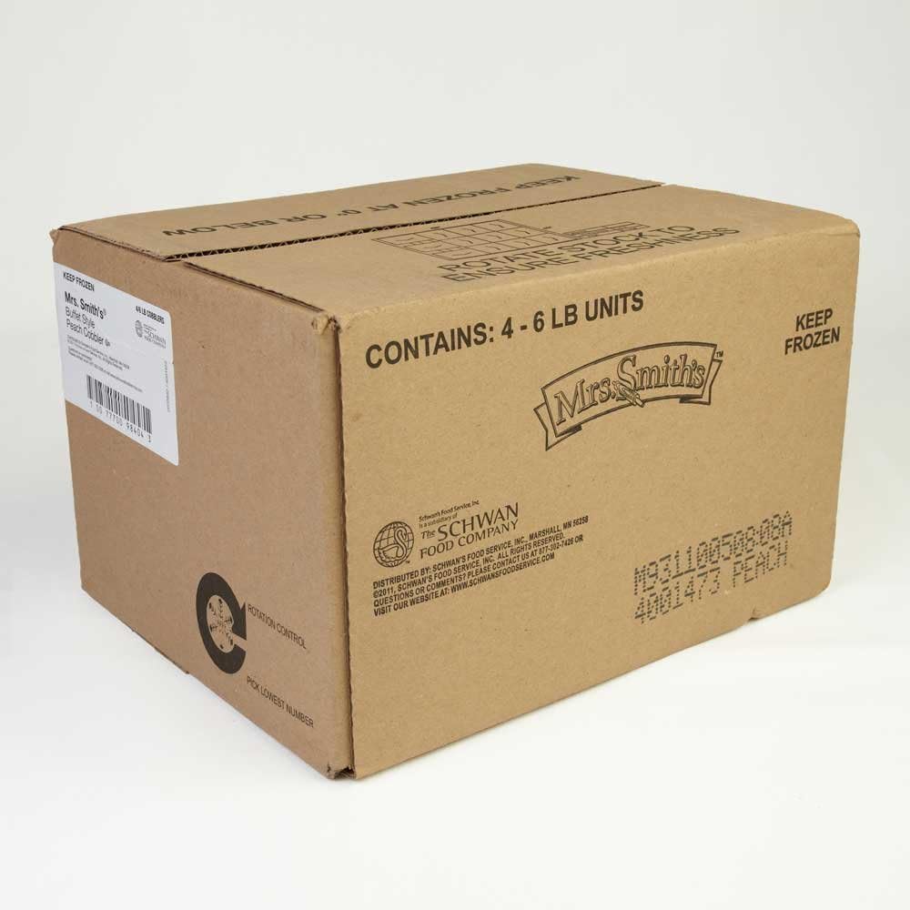 Schwans Mrs Smiths Ready to Bake Peach Cobbler, 6 Pound -- 4 per case.