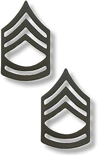 American Packing & Gasket Army Sergeant 1st Class E-7 Pin-On Rank Pair - Black