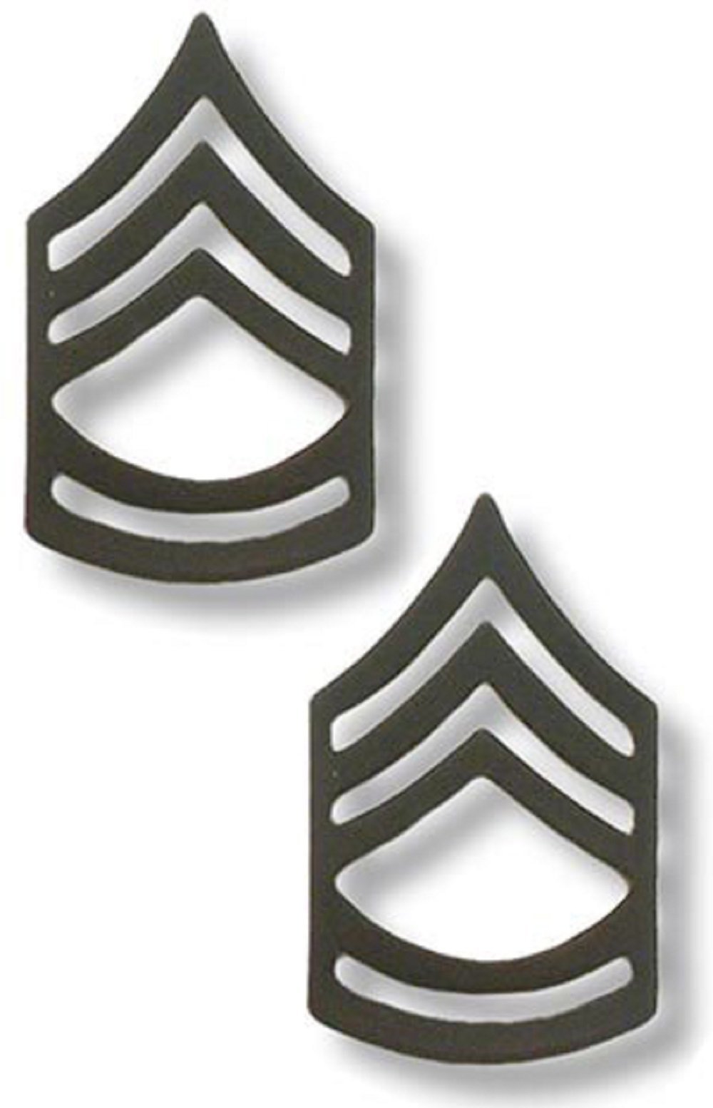 American Packing & Gasket Army Sergeant 1st Class E-7 Pin-On Rank Pair - Black