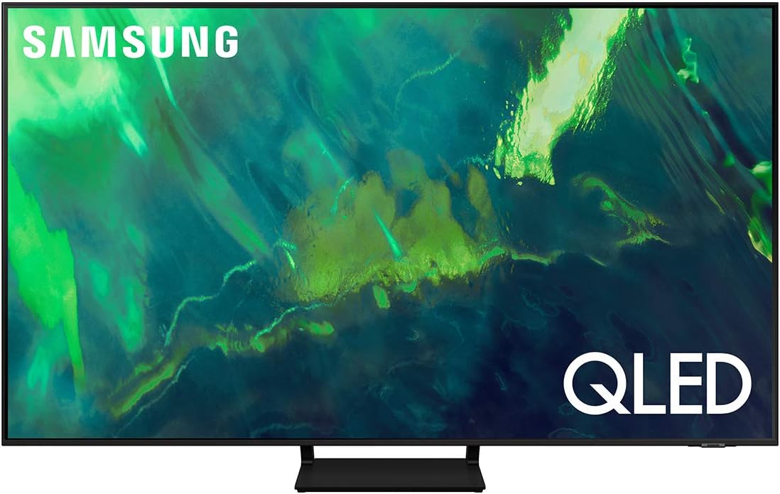 Samsung TV QLED QE55Q70AATXZT, Smart TV 55 Serie Q70A, Modello Base, 4K UHD, Alexa integrato, Grey, DVB-T2 [Efficienza energetica classe F]