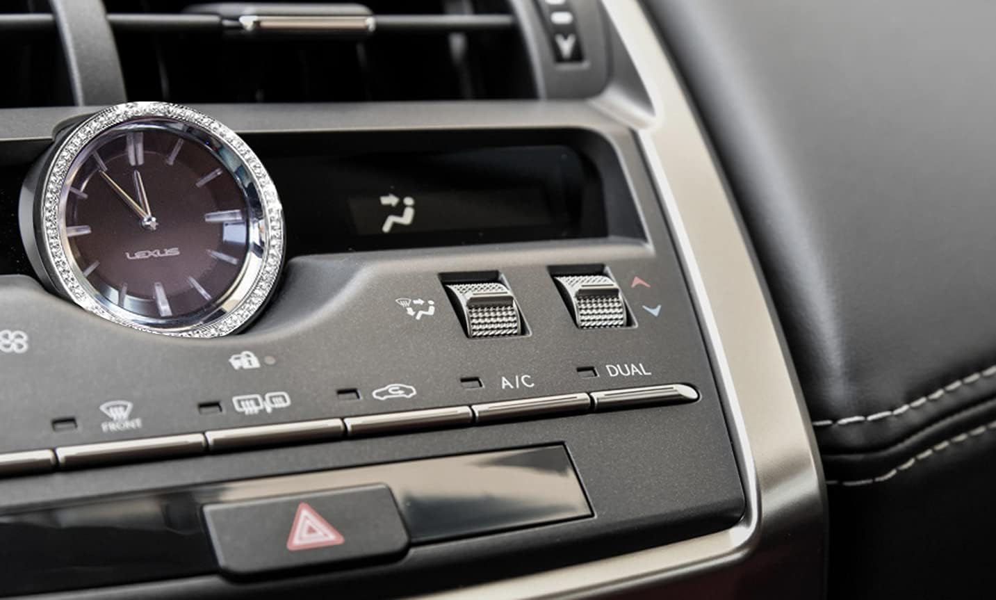 Crystal Clock Cover Diamond Outer Ring Compatible with Lexus NX2015-2017 NX200 NX300 F Sport AWD FWD