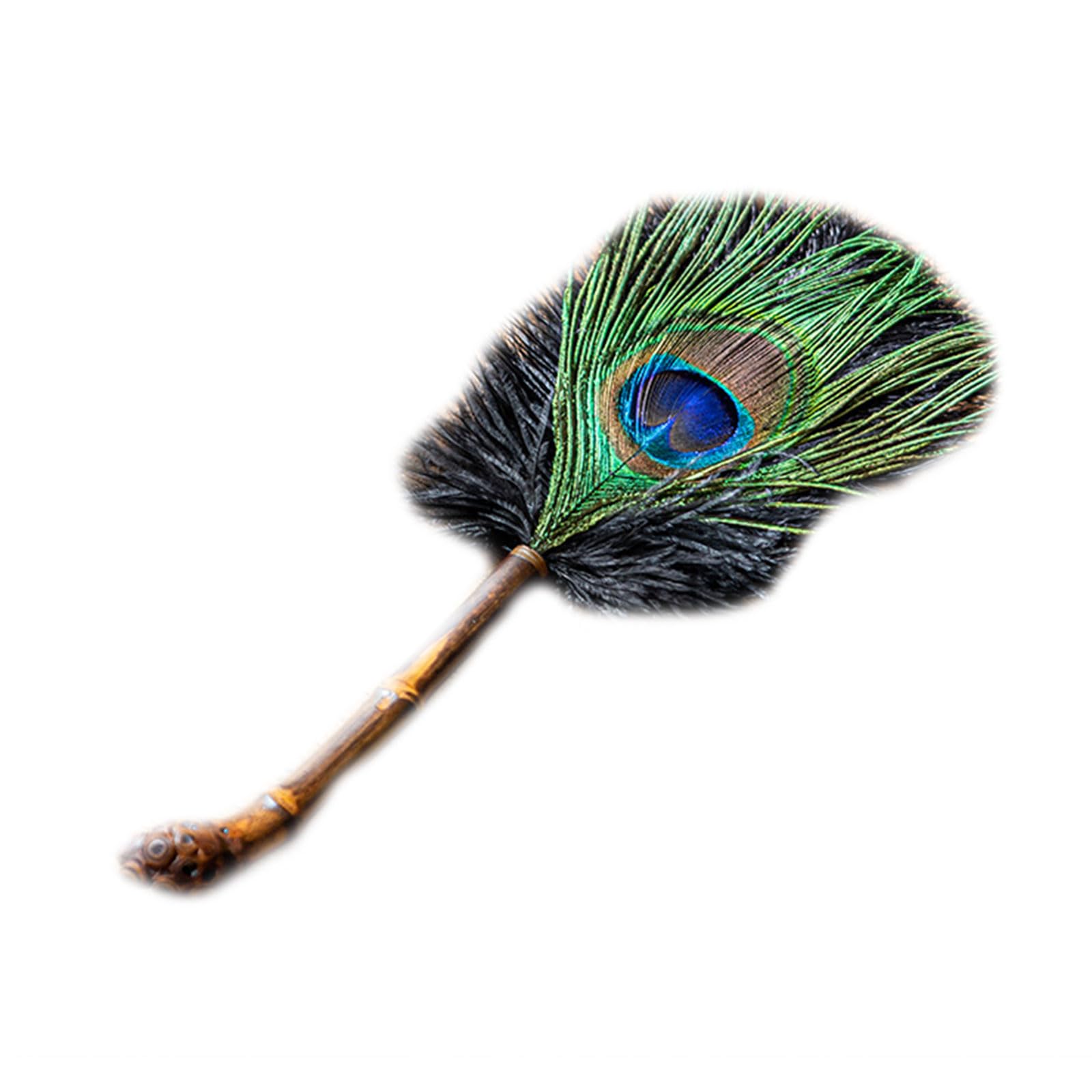 Anti-Static Brush Household Peahen Feather Duster Removal Dusting Long Handle Home Cleaning Tool Removal Peahen Duster for Women