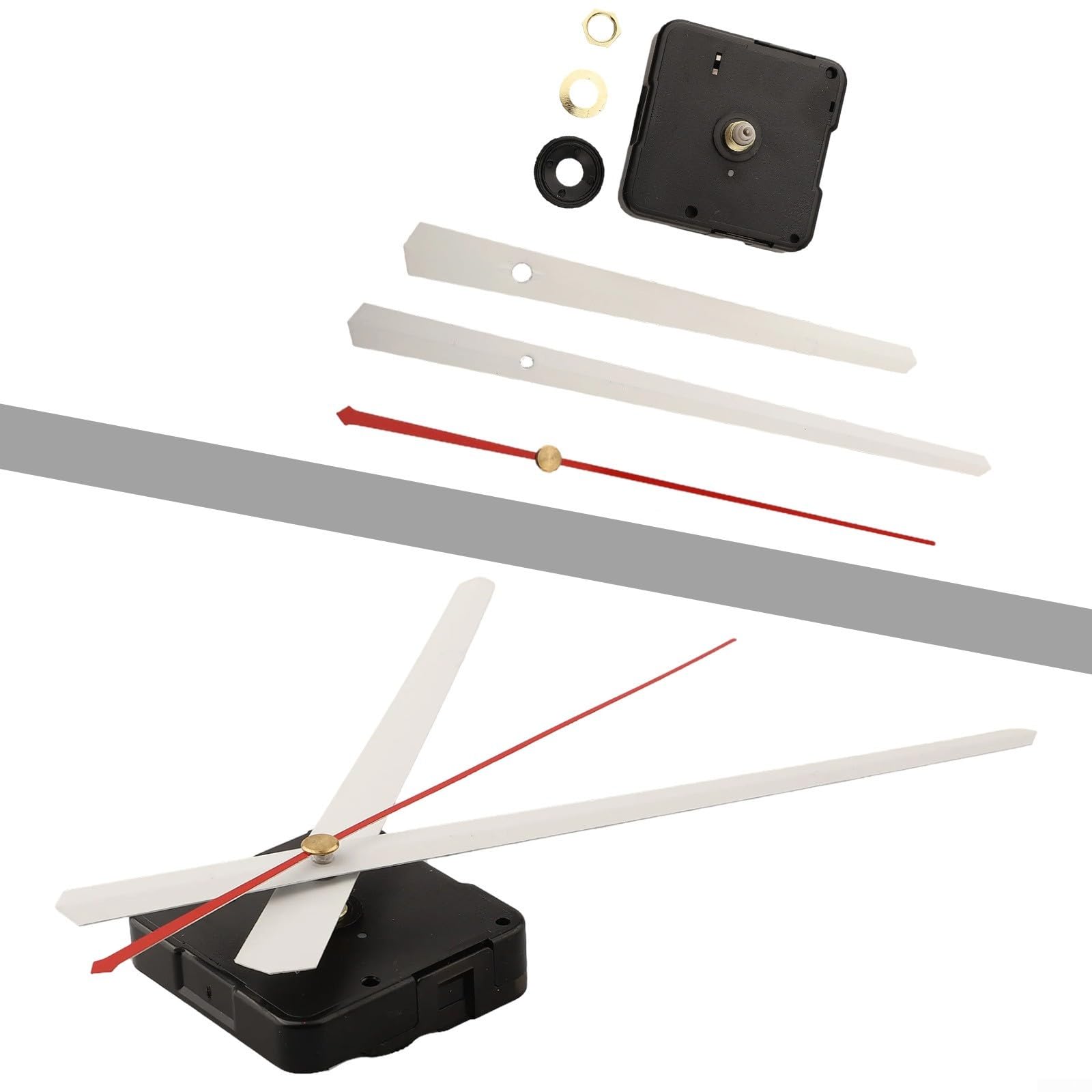 Tools Uhrwerk-Set für große Wanduhren, wichtige Teile für eine einfache Montage (weiß)