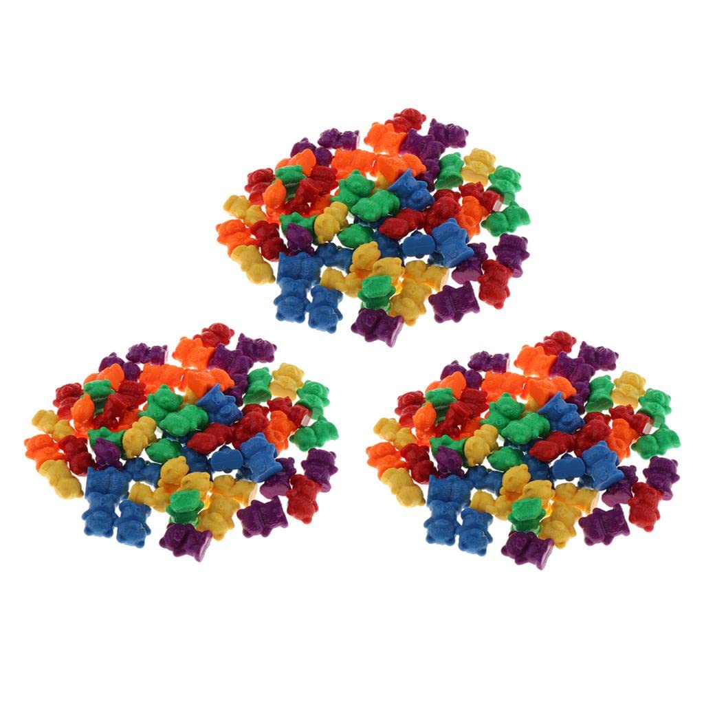 ATORSE Toy 180pcs Counters Counting Bear Plastic Markers Mixed Colors for Sort Game-Toys & Hobbies-Games-Game Pieces Parts-image-47