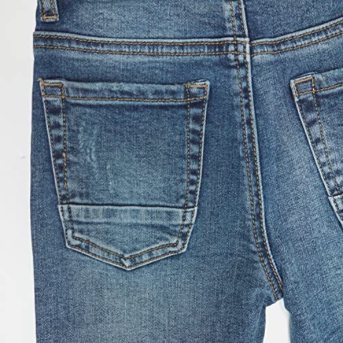 KIDSCOOL SPACE Big Girls Jeans,Elastic Band Inside Slim Fit Denim Pants4