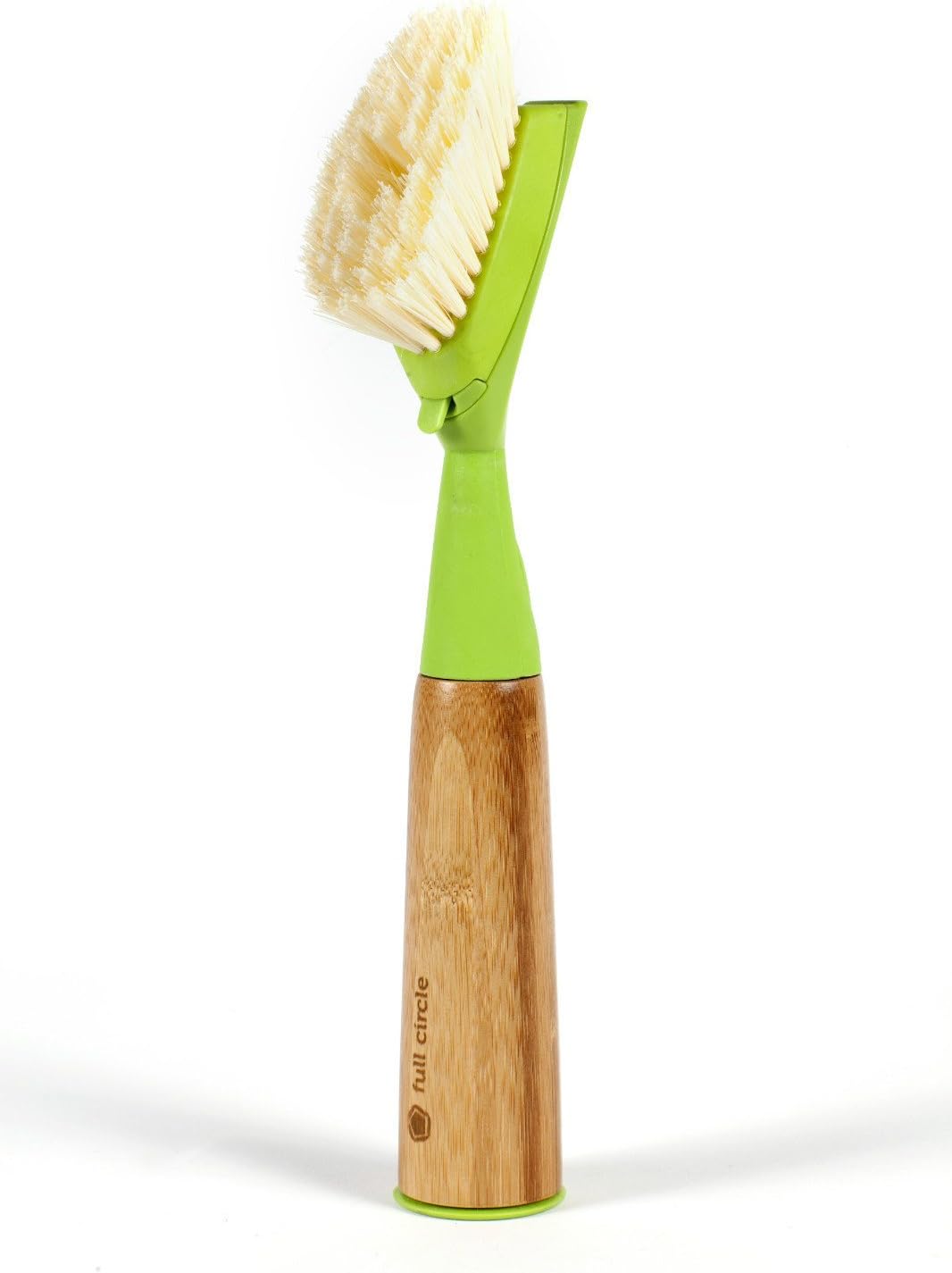 Full Circle Suds Up, Soap Dispensing Dish Brush, Tough Plant-Fiber Bristles &amp; Sustainable Bamboo Handle, Safe for Nonstick