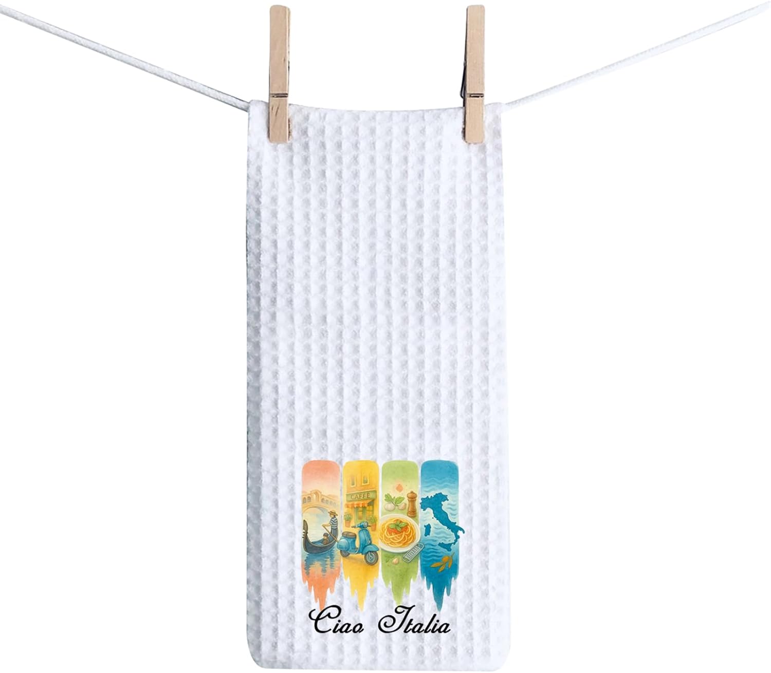JXGZSO Ciao Italia Kitchen Towel Italy Lover Gift Italian Tea Towel Italian Housewarming Gift (Ciao Towel) - Image 7