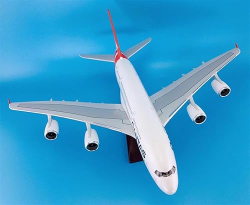 Miniatura 6 de MUZIZY Copia Avión Modelo 1160 18.1 in Avión Aleación Die Casting Aviones Airbus A380 para Qantas Static Replica Plane Model Collection