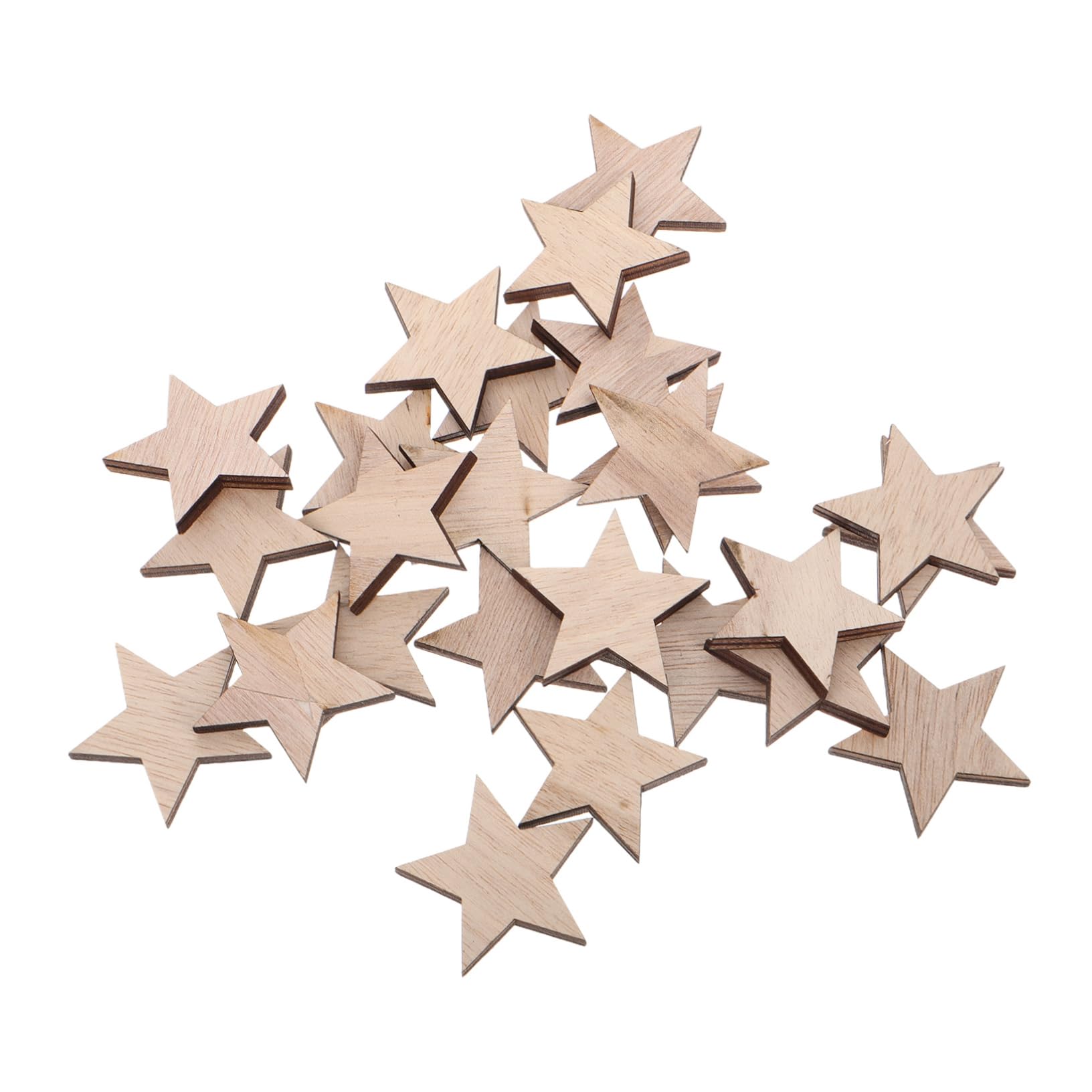 STOBOK 3 Sätze Kleine Sternornamente Aus Massivem Holz Möbelornamente Aus Walnussholz Sterne Sternperlen Aus Holz Weihnachtliche Diy Dekoration Holzmarken Hölzern Brown 25 Stück * 3