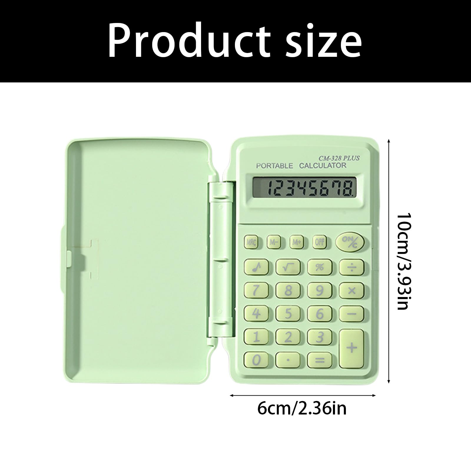 Calcolatrice tascabile a 8 cifre con pulsante ergonomico per uso scolastico da Durability Pastel Calculator Cover