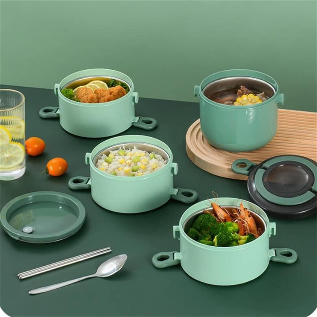 Stainless Steel Insulated Rice Bucket, Household Circular Lunch Box, Multi-purpose Sealed Bento