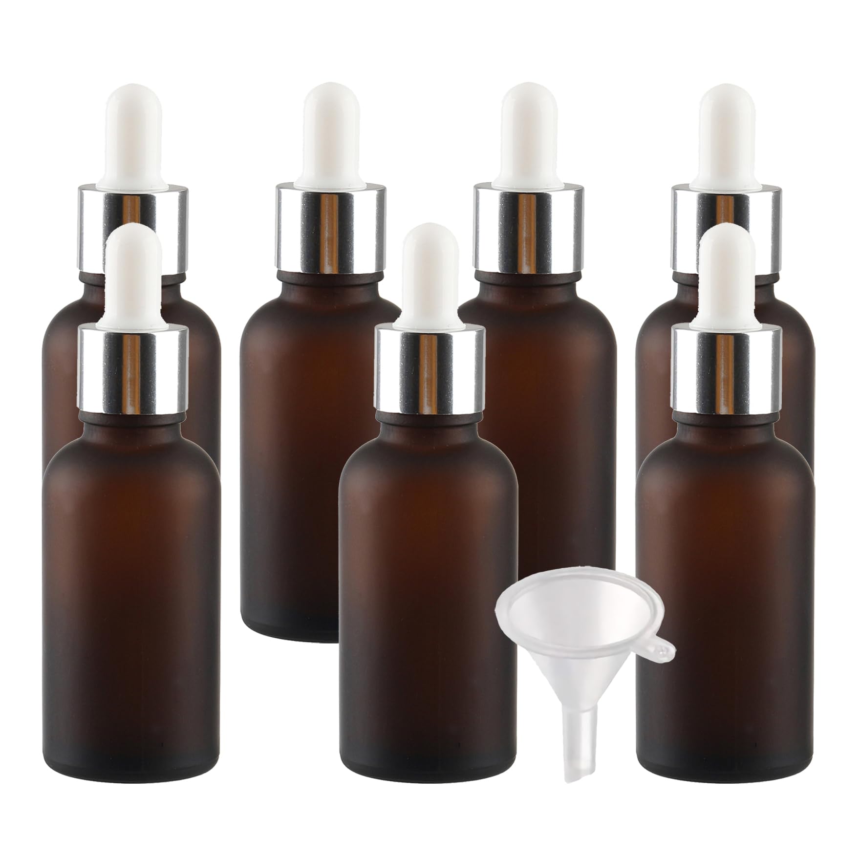 24 Piezas 30ml Mate Marrón Frasco Cuentagotas Cristal, Botellas Cuentagotas Vacío con Plata Pipeta de Vidrio, para Muestra Fragancias de Aceites Esenciales de Aromaterapia Masaje Viaje
