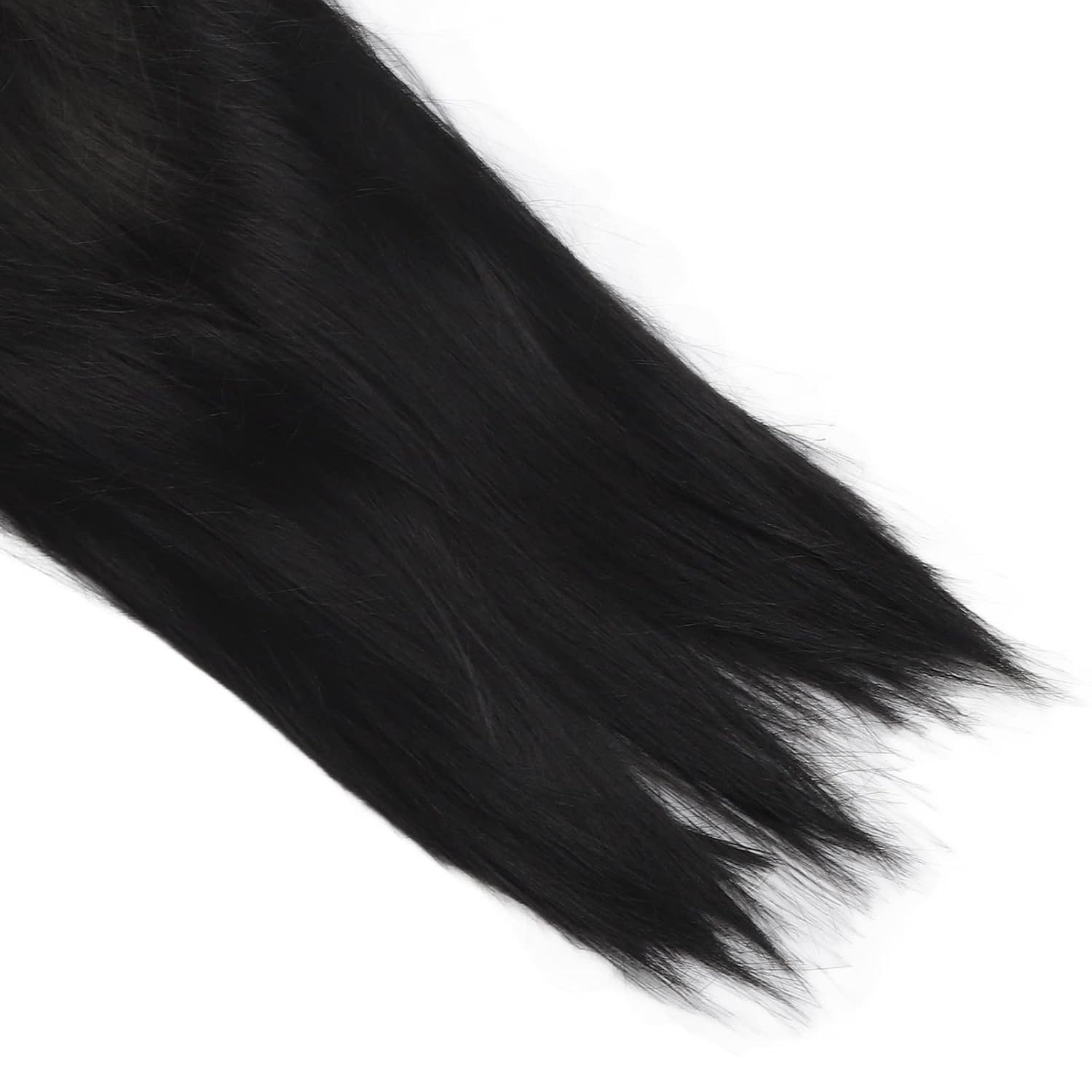 Pilipane Children Wig Girl Bangs Periwig Long Straight Wig Black Full Topper Top Hair Replacement Stylish Wig For Parties Halloween Costume Play High Temperature Synthetic Hair