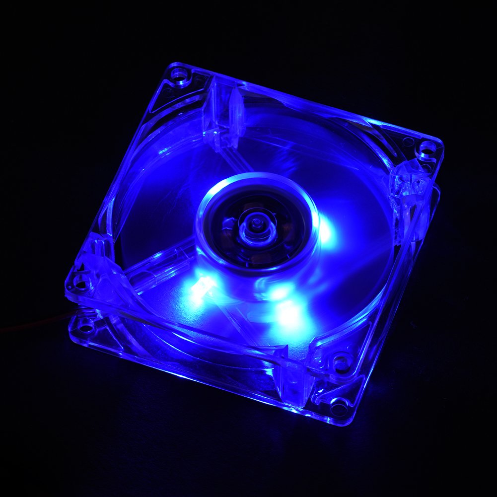 Amazon | Richer-R 冷却ファンLED 80mm LEDライト12V 4ピン