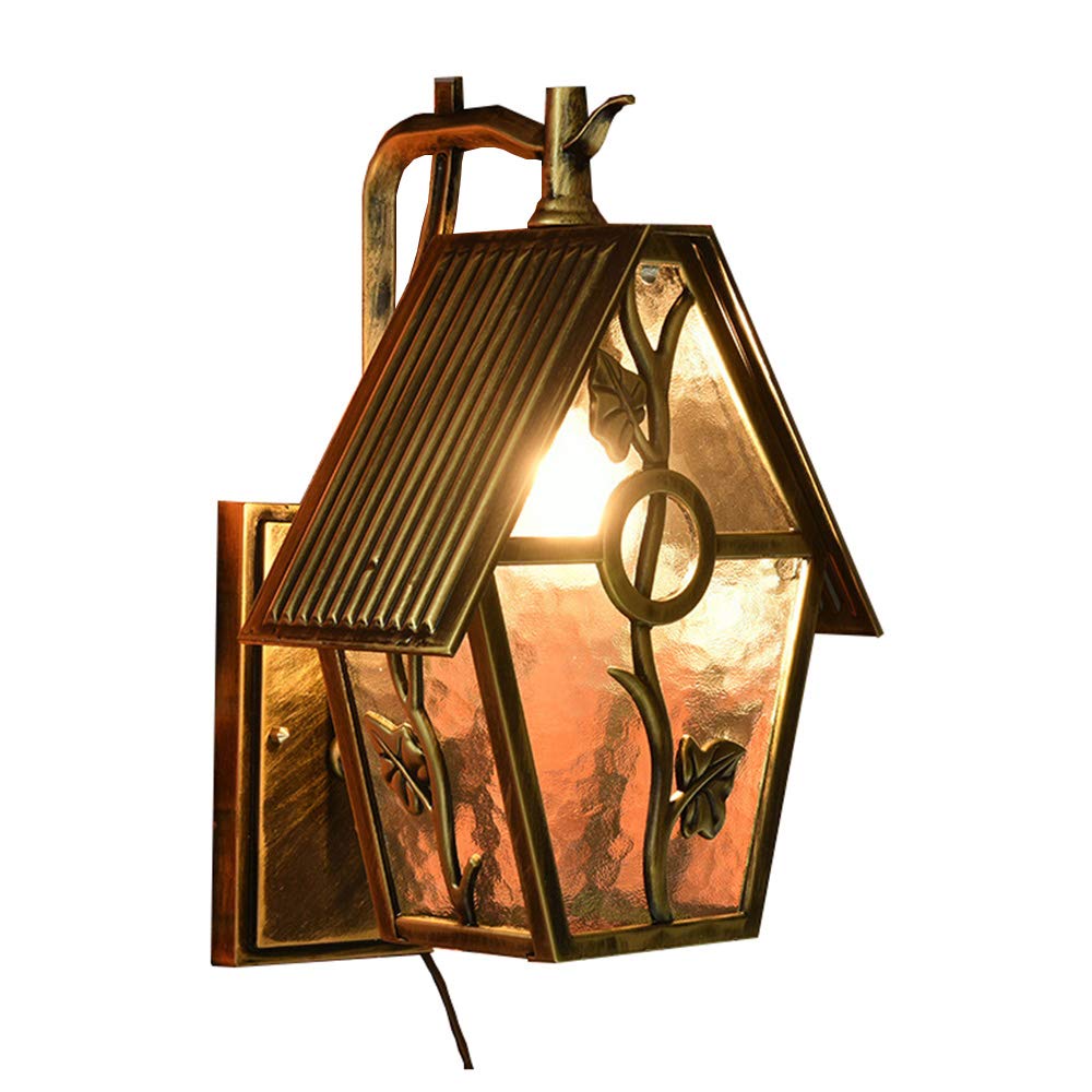 Aussenwandleuchte Laterne E27 Industrielle Vintage Aussenleuchte Wand Integriertes Licht Wasserdichter Aussenlampe Retro Lampe Aussenbeleuchtung Haustur Aussenbereich Garten Licht Messing 32 55 Cm Amazon De Beleuchtung