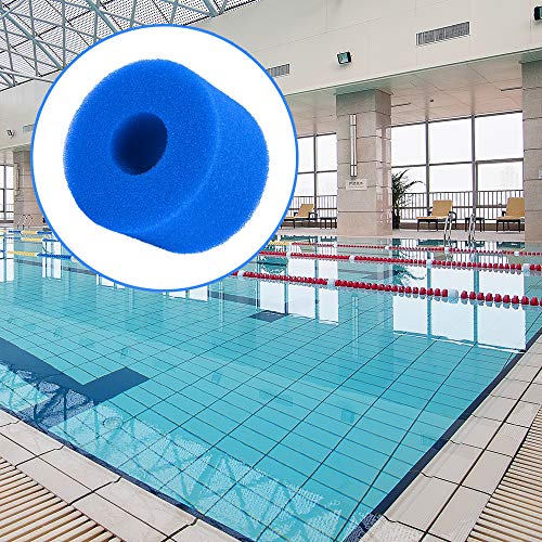 SUNJULY Esponja de cartucho de espuma de filtro de piscina com 2 unidades, esponja de filtro lavável