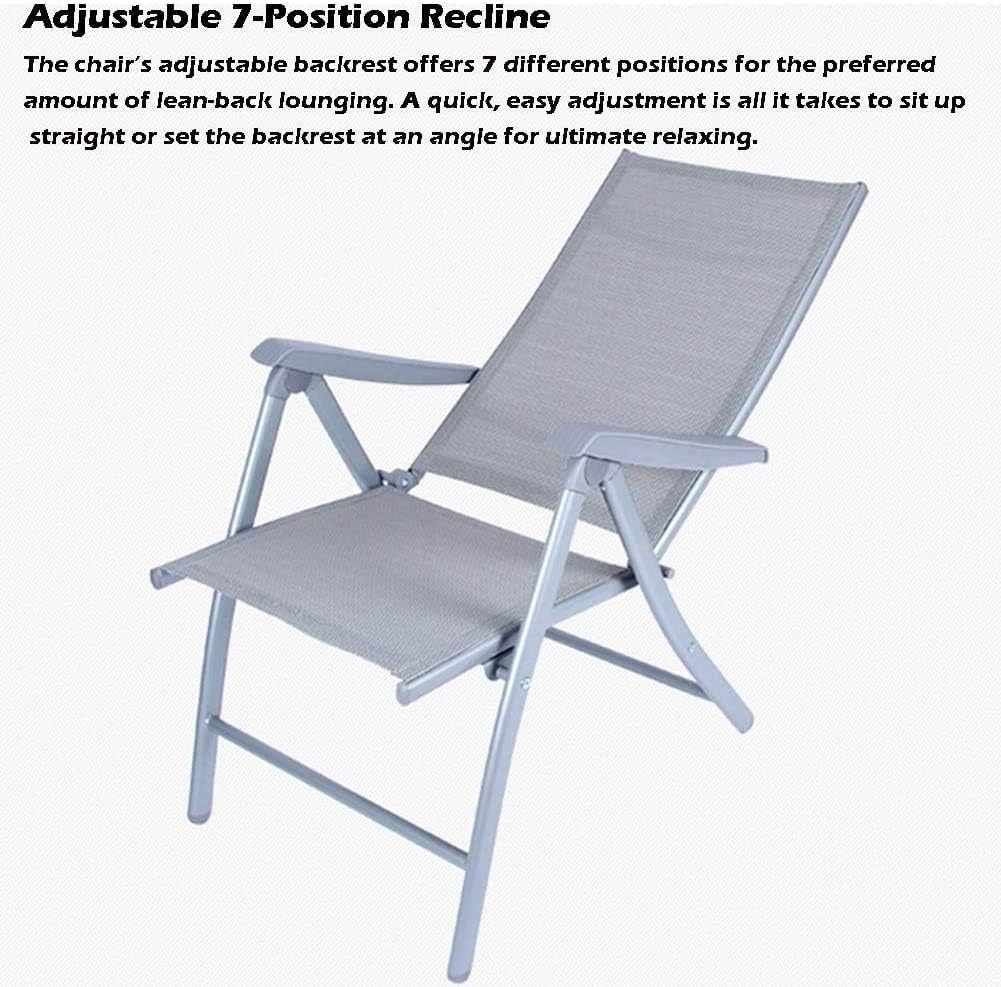 Sun Lounger Garden Chairs Patio Chairs Reclining For Heavy People Outdoor Beach Lawn Camping Portable Chair Folding Sun Lounger With Neck Pillow Support 200kg (color , Black),Black With Pink Cotton