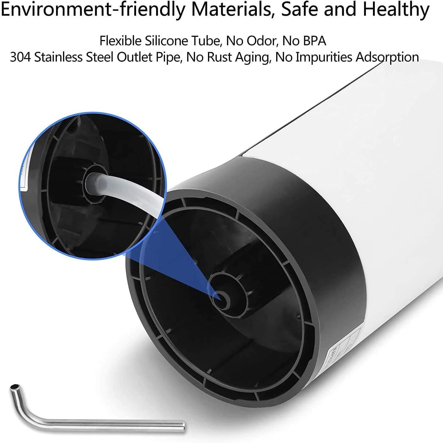 Raxon Innovation Automatic Wireless Water Can Dispenser Pump for 20 Litre Bottle Can, White/Black 2