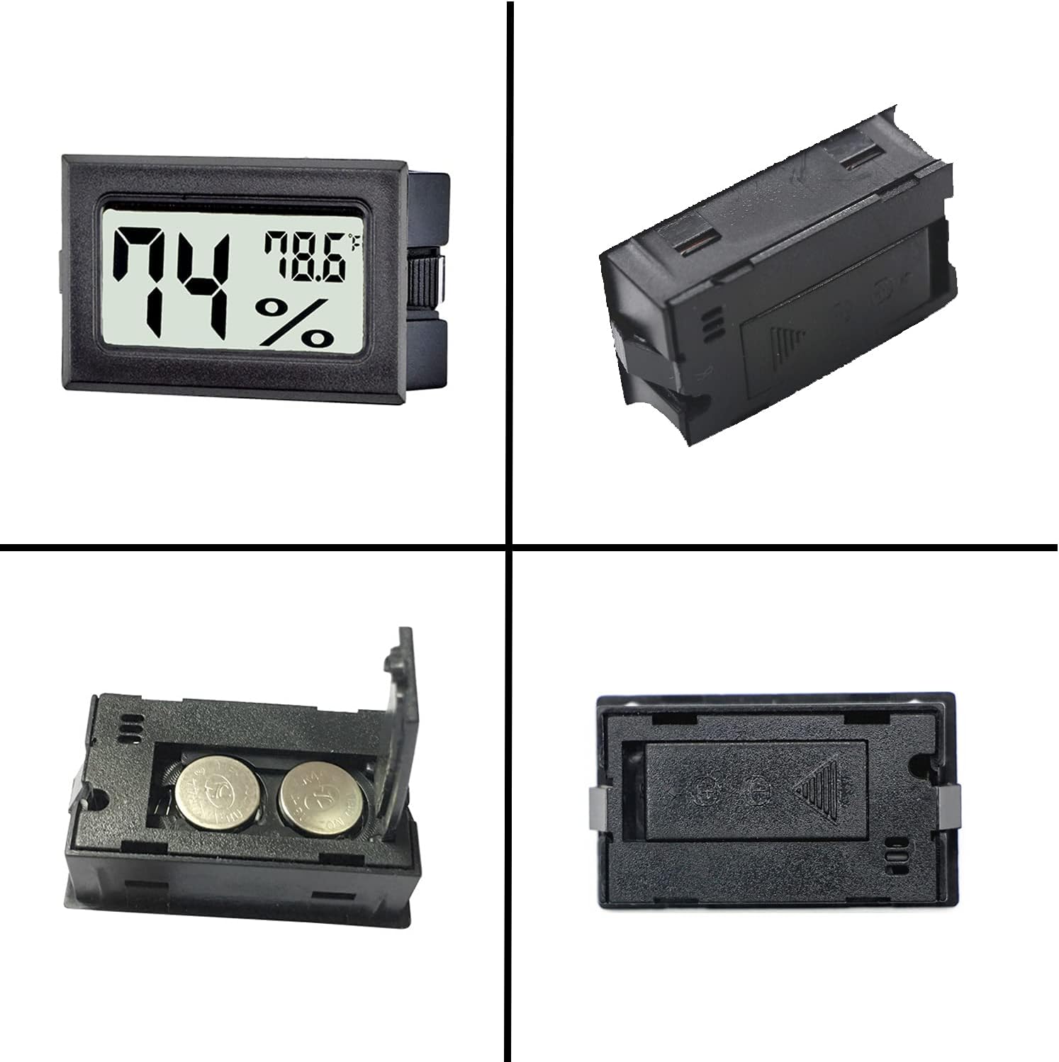 TASOGEN 6 Pack Mini Digital Thermometer Hygrometer,Indoor Temperature and Humidity Gauge Meter Monitor Fahrenheit (℉) for Humidor,Greenhouse,Reptile Tank,Home,Jars : Appliances