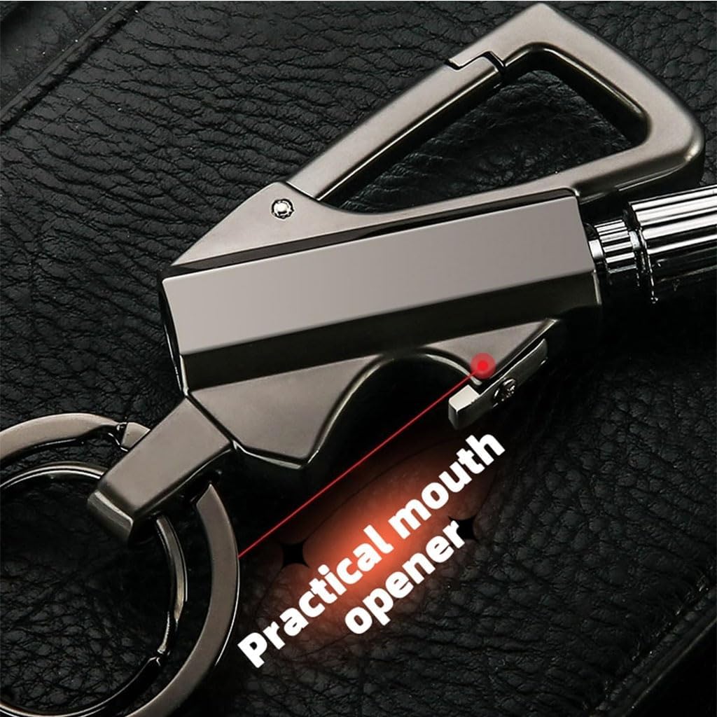 Keychain Lighter with Multitool Bottle Opener, Permanent Match Kerosene Lighter, Waterproof, Camping Tool,Gifts for Men(3pack)