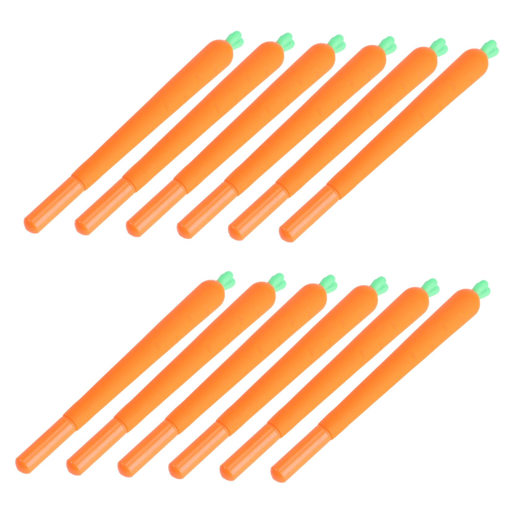 Ciieeo 12paquet Lot De Stylos à Bille Forme De Carotte Avec Encre Gel Cadeau Pour Garçon Fille Et Étudiants