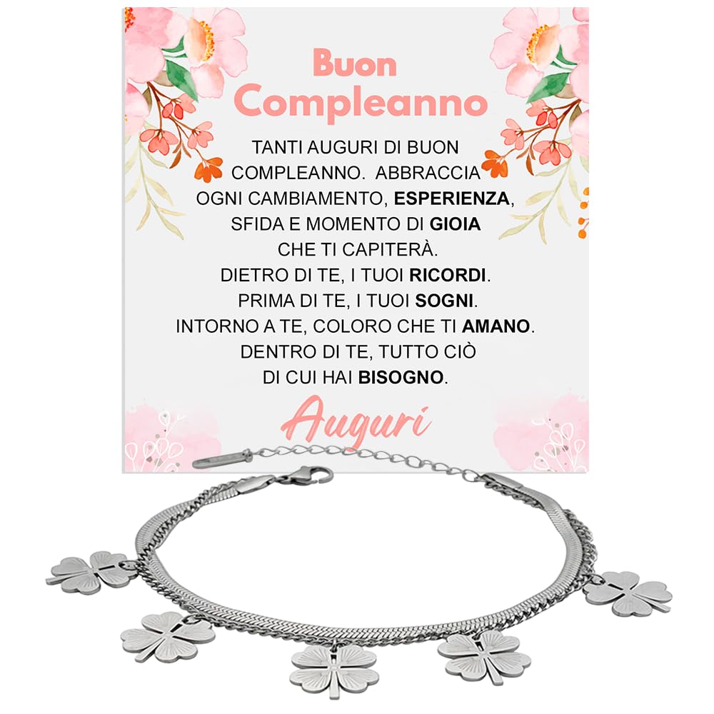 Bracciale Con Ciondolo Margherita In Acciaio Inox Per Donne E Ragazze – Gioiello Promessa, Regalo Per Compleanno E Matrimonio – Dorato - 6