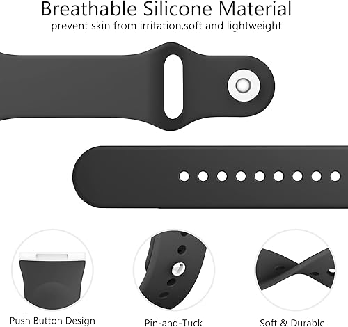 Miniatura 4 de Vanjua Correa compatible con Fitbit Sense 2  Sense Bands, Fitbit Versa 4  Versa 3 bandas para mujeres y hombres, correa de repuesto de silicona