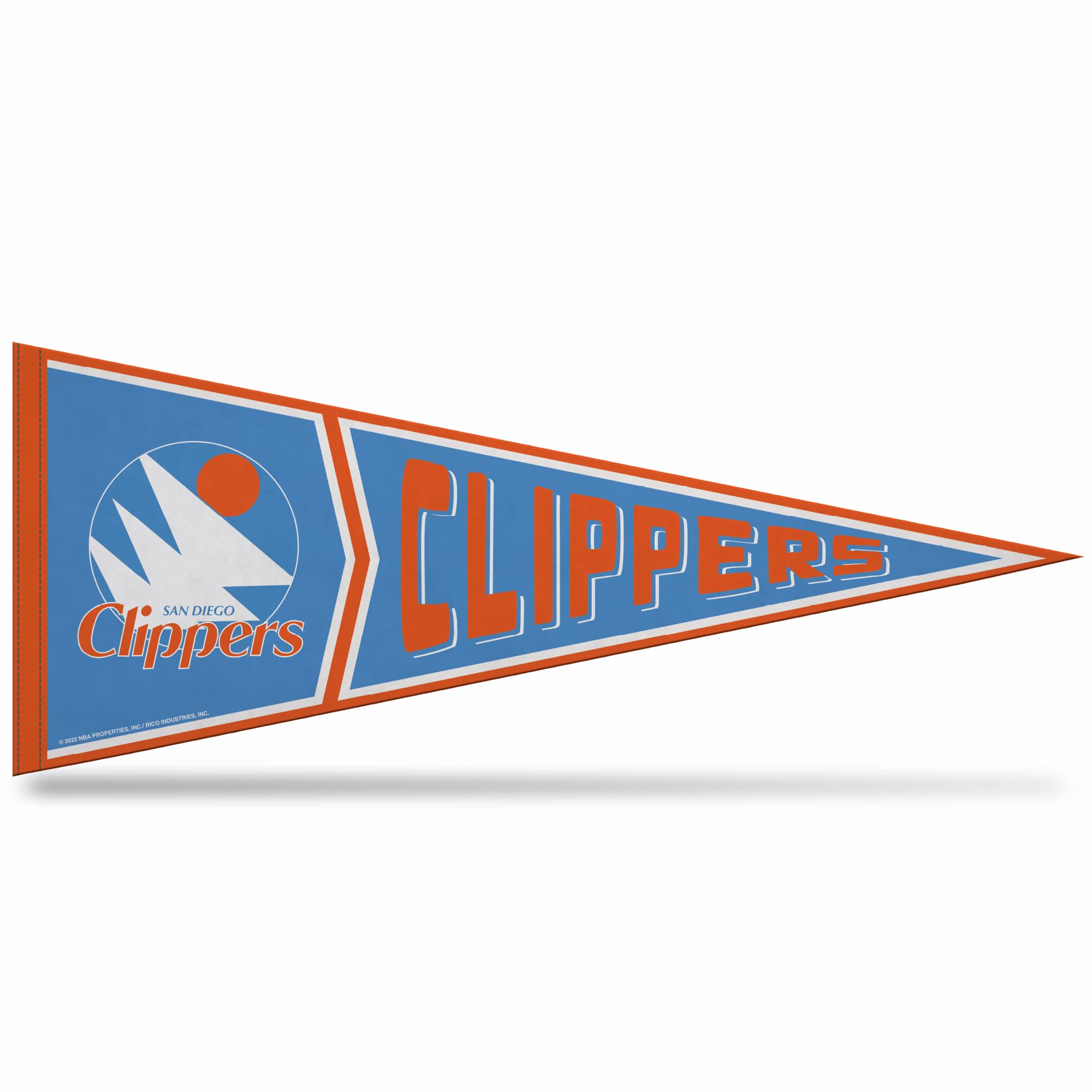 Rico Industries NBA Basketball 12" x 30" Felt Wall Décor Pennant - Great for Home/Bed Room/Man Cave Décor