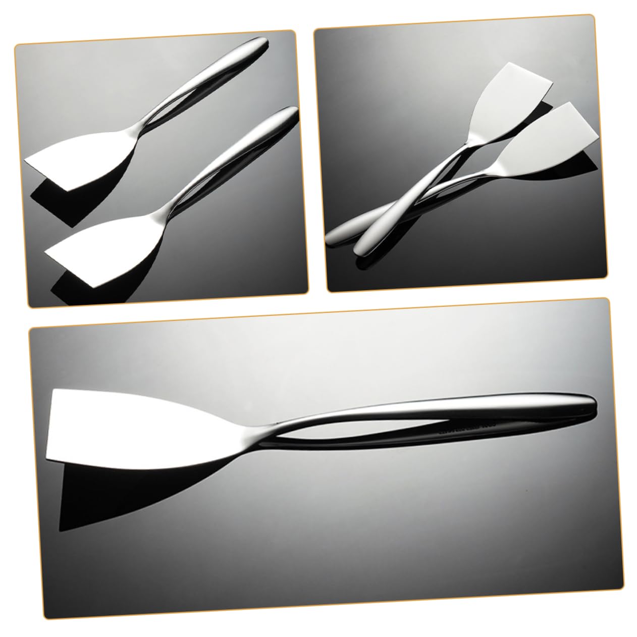 6 Pezzi di Spatola per Friggere in Acciaio Inossidabile, Utensile da Cucina, Spatola per Friggere in Acciaio Inossidabile, Utensili da Cucina in Metallo, Piccole Spatole da