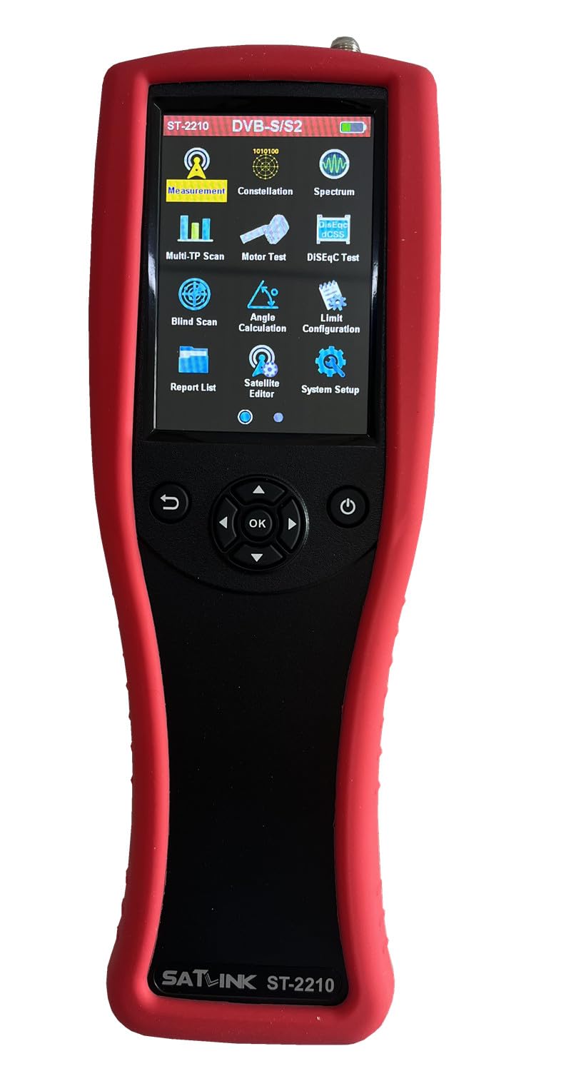 ST-2210 DVB-S/S2 Récepteur de télévision par Satellite, écran Tactile de 4 pouces, détecteur de télévision par Satellite numérique HD Avec analyseur de Spectre