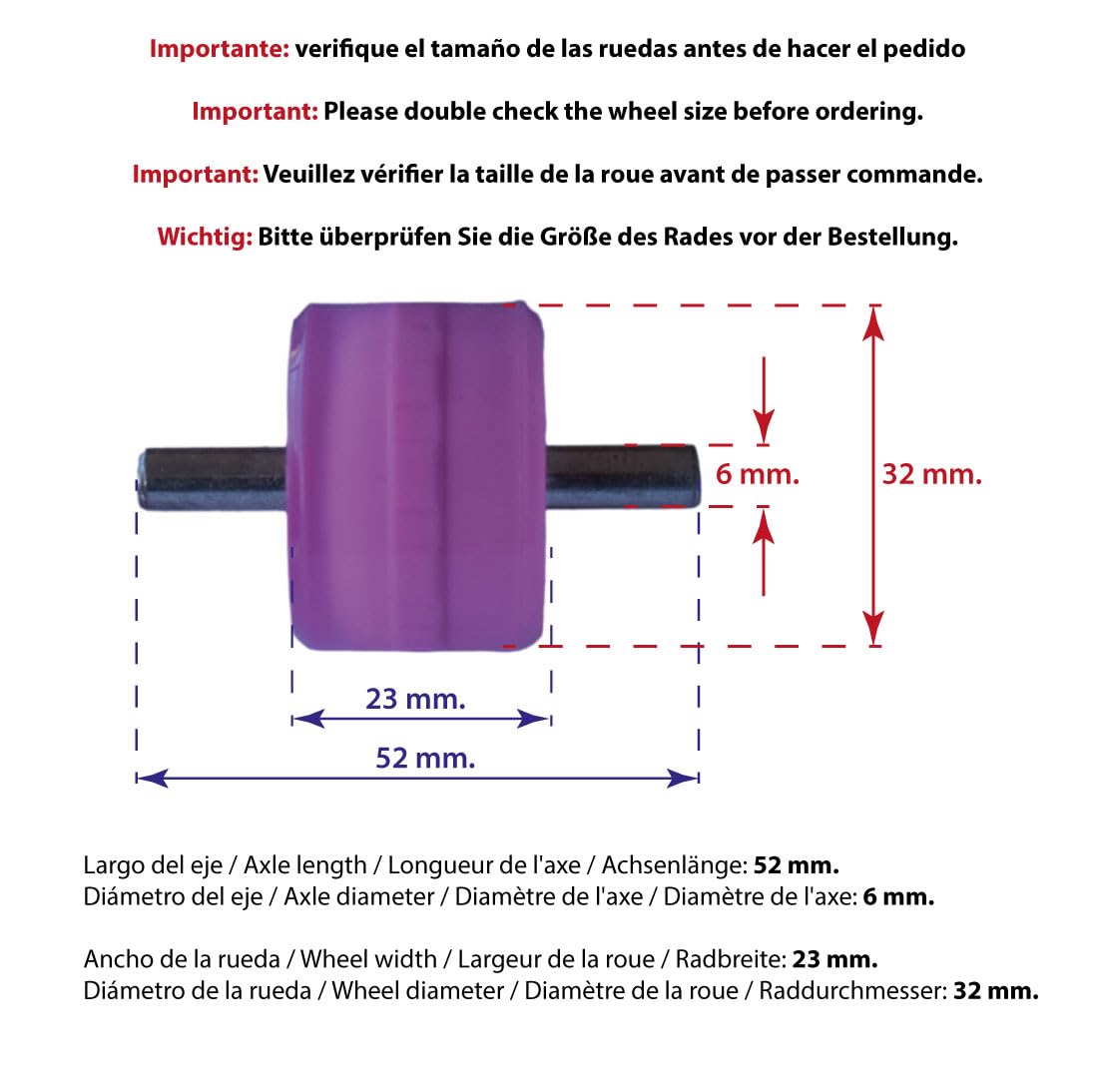 Ruedas de Repuesto Traseras para Zapatillas Deportivas con Ruedas automáticas. 2 Ruedas rosas