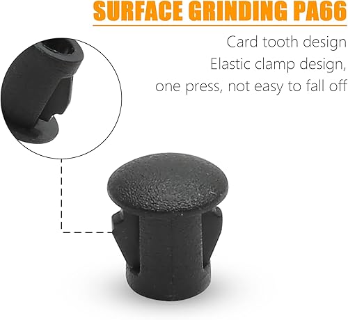 Miniatura 12 de 60 tapones de plástico blanco de 0.394 in (3/8 pulgadas), tubo de orificio de bloqueo a presión, tapas de extremo de inserción de tubería