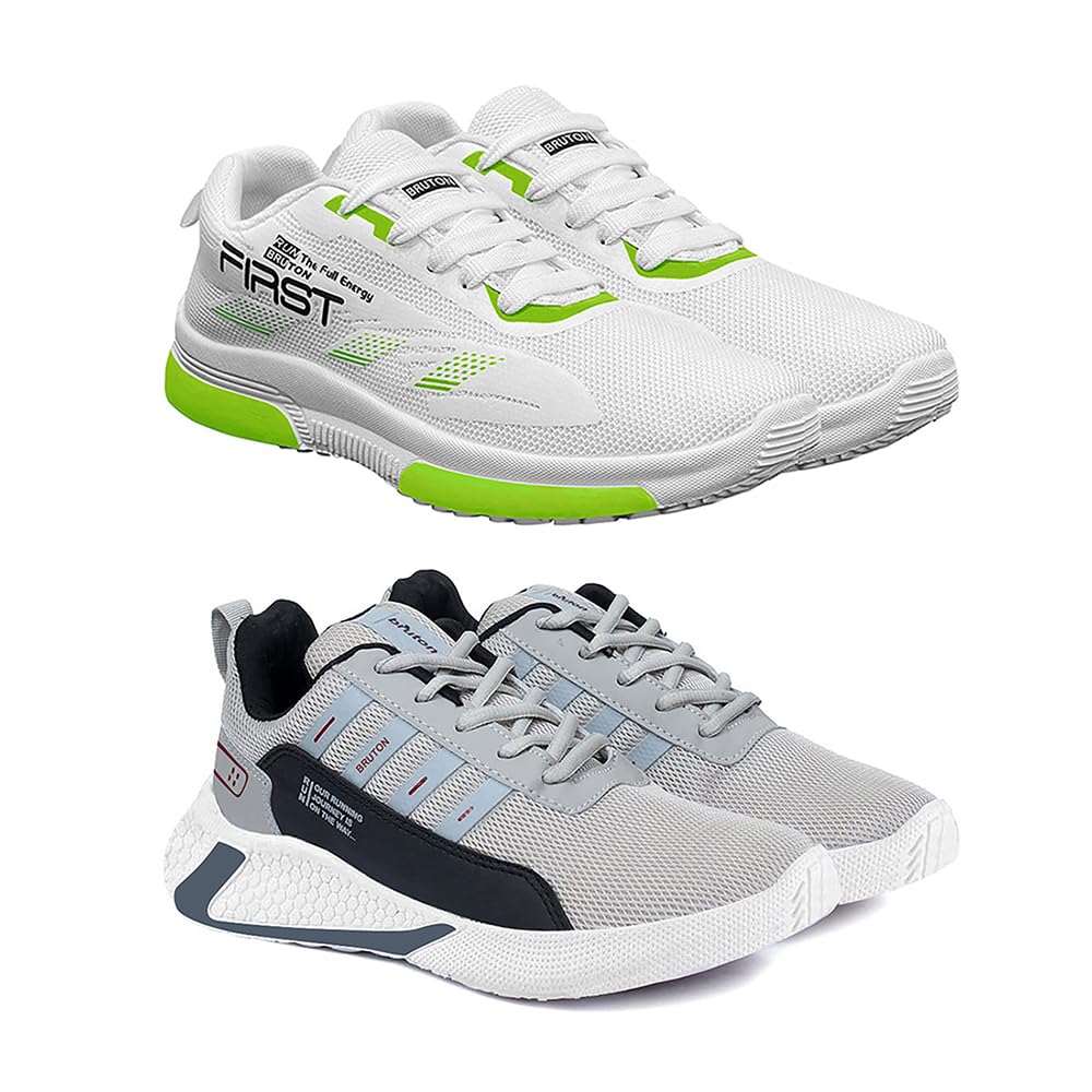 BRUTON Sports Running Shoes Lightweight Lace-up Causal Shoes for Mens & Boys - Combo Pack of 2, Size : 6 (B0CM15N2J6) Amazon Price History, Amazon Price Tracker