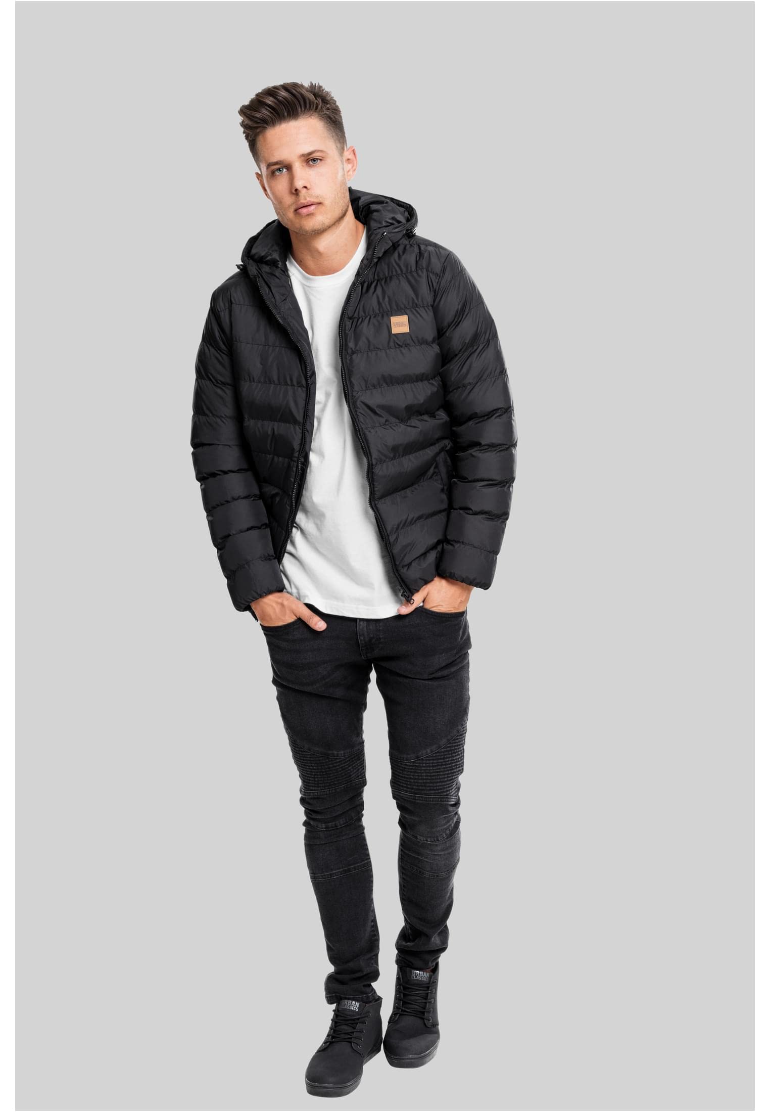 Urban Classics Chaqueta básica Bubble Hombre Chaqueta entre-tiempo Negro